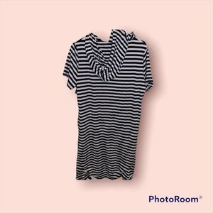 Black and white striped dress with hood size extra large
